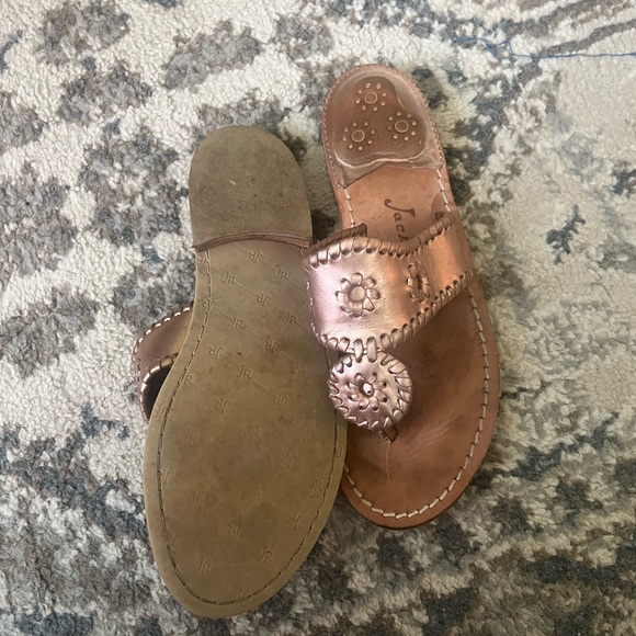 Used Rose Gold Jack Rogers 7.5 - they still have a lot of life left in them! - Picture 3 of 3